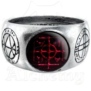 AGLA Talisman Ring MEDIEVAL Sigil - Alchemy Gothic sz 9.5 Made in UK Unisex
